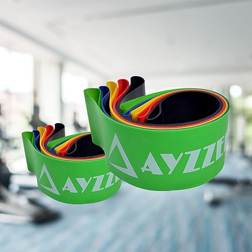 Bandas de bucle de ejercicios de resistencia [Juego de 5] para rehabilitación, estiramiento, entrenamiento de fuerza, tonificación muscular, terapia