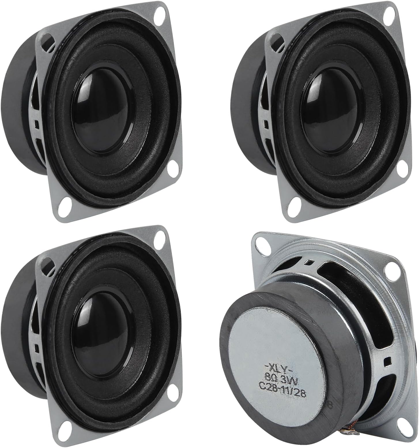ACEIRMC 4pcs 2" 8Ohm 3W Full Range Audio Speaker Stereo Woofer Loudspeaker for Arduino (2" 8ohm 3W)