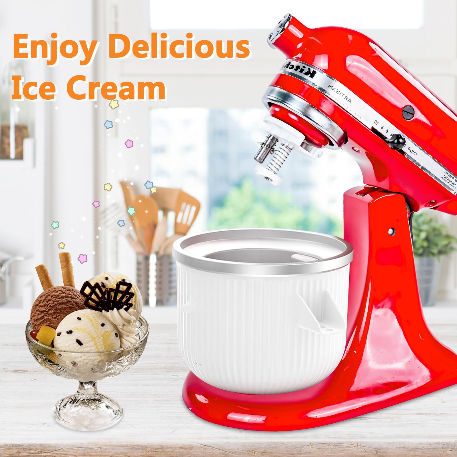 Amazon | KitchenAidスタンドミキサー、アイスクリームドライブ