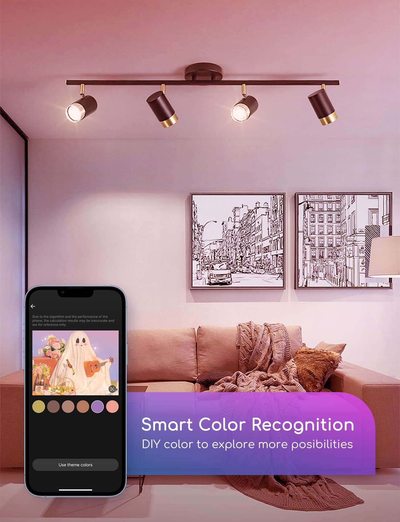Lot 2 Ampoules Connectées WiFi GU10 Aigostar 5W RGB – 420LM, 2700K-6500K, Gradables – Compatible Alexa & Google Home – Contrôle App Aigosmart – Pas De Hub