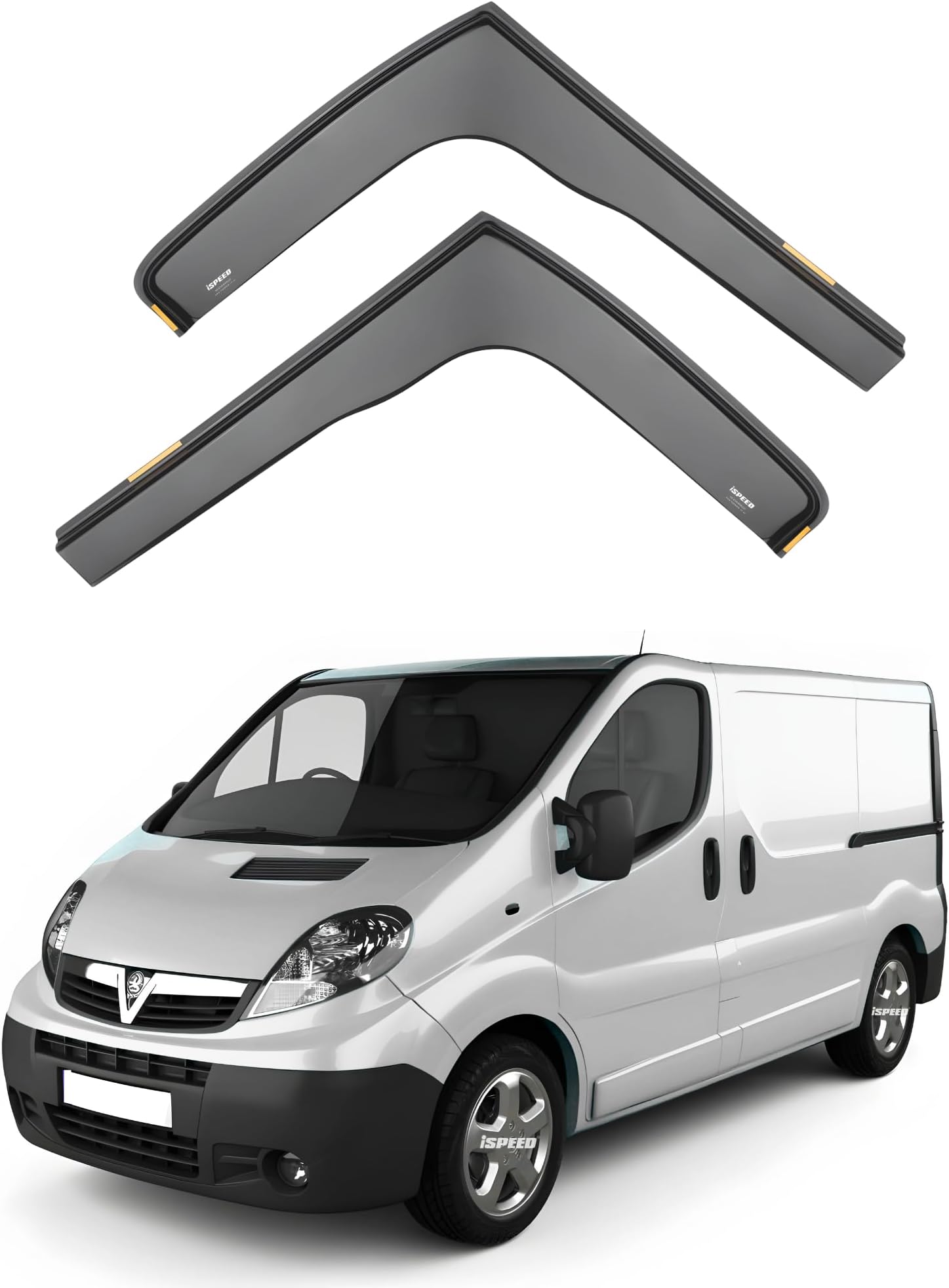 iSpeed WIND Deflectors For Vauxhall Vivaro mk1 2001-2014 2-pc ISPEED Tinted Wind Deflectors/Sun Visors/Rain Shield/Wind Shield