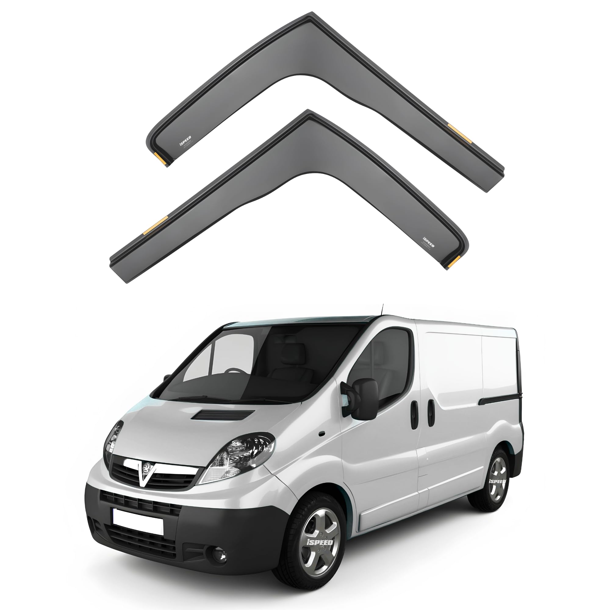 iSpeed WIND Deflectors For Vauxhall Vivaro mk1 2001-2014 2-pc ISPEED Tinted Wind Deflectors/Sun Visors/Rain Shield/Wind Shield