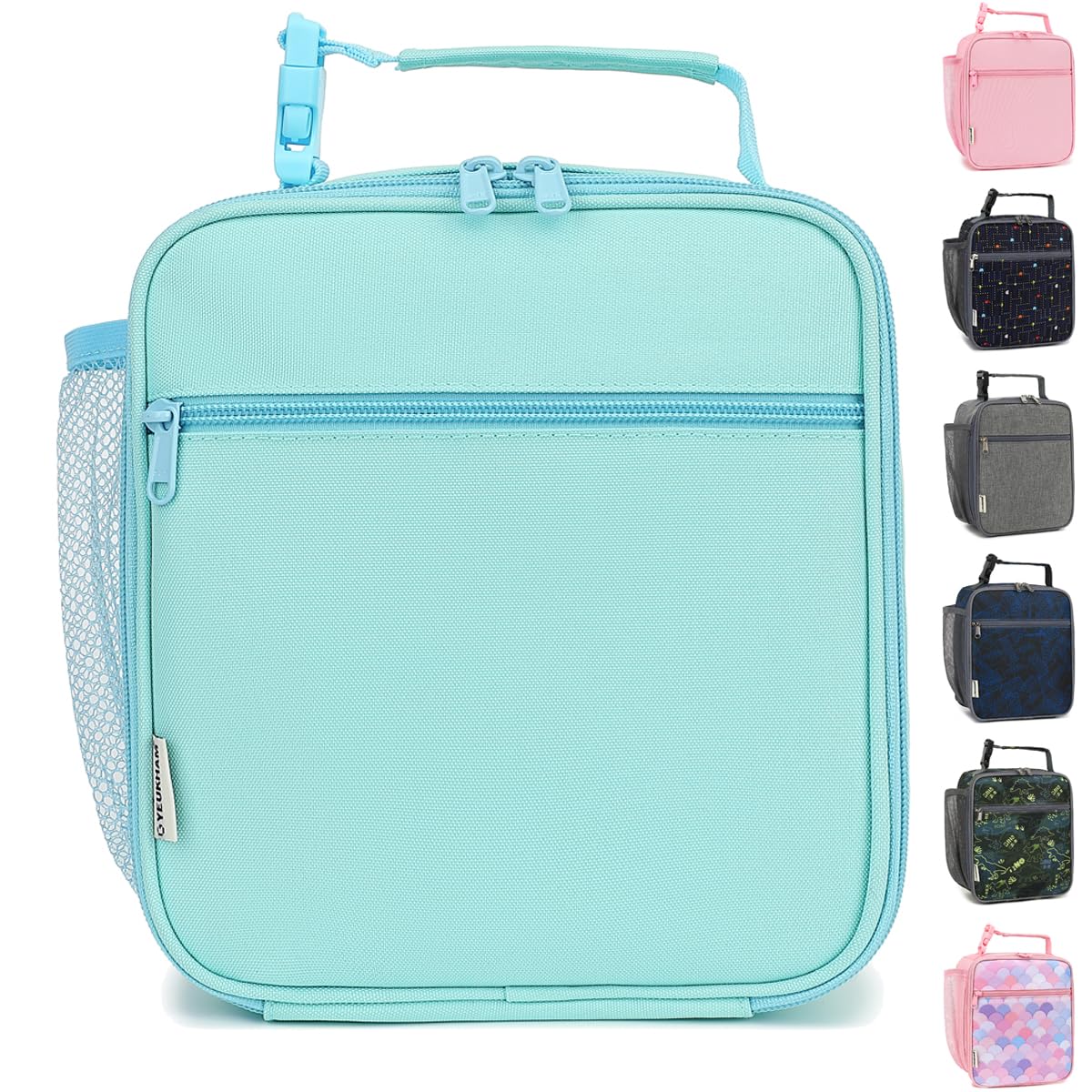 GYEUKHAM Lunch Box for Kids Boys Girls Men Women, Insulated Small Soft Cooler Lunch Bag Kit for School Work Picnic Travel - Reusable Portable lunchbox, Green