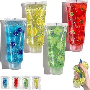 Toothpaste Squishy Toys, Slow Rising Fidget Toys for Adults 4 Colors