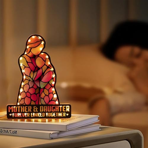 Miniatura 8 de Regalo para hija de mamá, regalos de cumpleaños para hija, regalo de Navidad para madre e hija, día de la madre, graduación decorativa con luz LED,