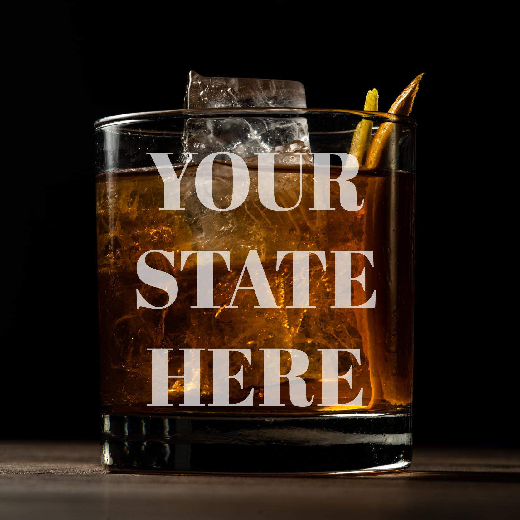 Vermont State Whiskey Glass, Custom State Engraved Glass, Personalized Glass for Men and Women