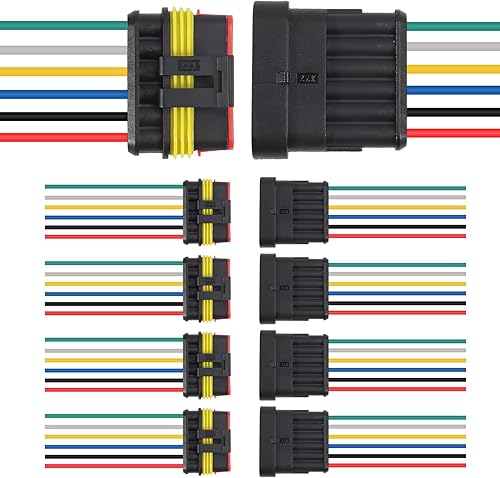Miniatura 8 de 8 pares de conectores de 2 pines impermeables eléctricos de 2 pines, conectores de cable eléctrico automático, desconexión rápida, conectores de