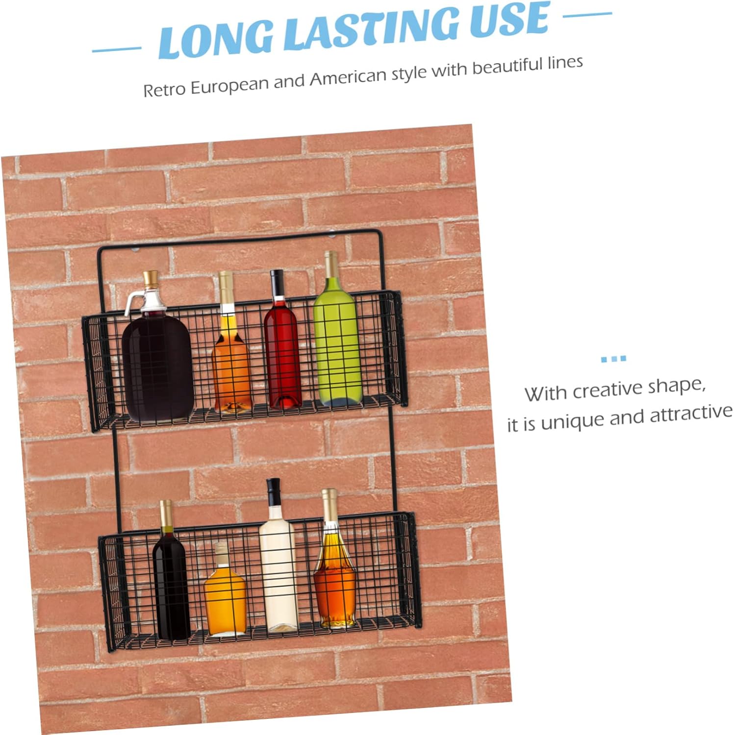 Bathroom -mounted Iron Storage Shelf for Toiletries Multi-function Organizer for Bathroom and Kitchen Double-layer Design