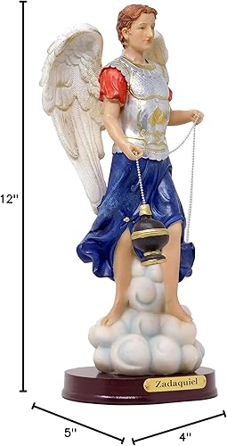 Miniatura 2 de Estatua de Arcángel de San Zadaquiel de 12 pulgadas de alto, figura de resina finamente detallada #VM-76219