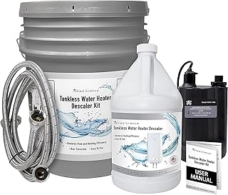 Tankless Water Heater Flush Kit with Gallon Liquid Descaling Solution and 1/6HP Extra Strength Pump