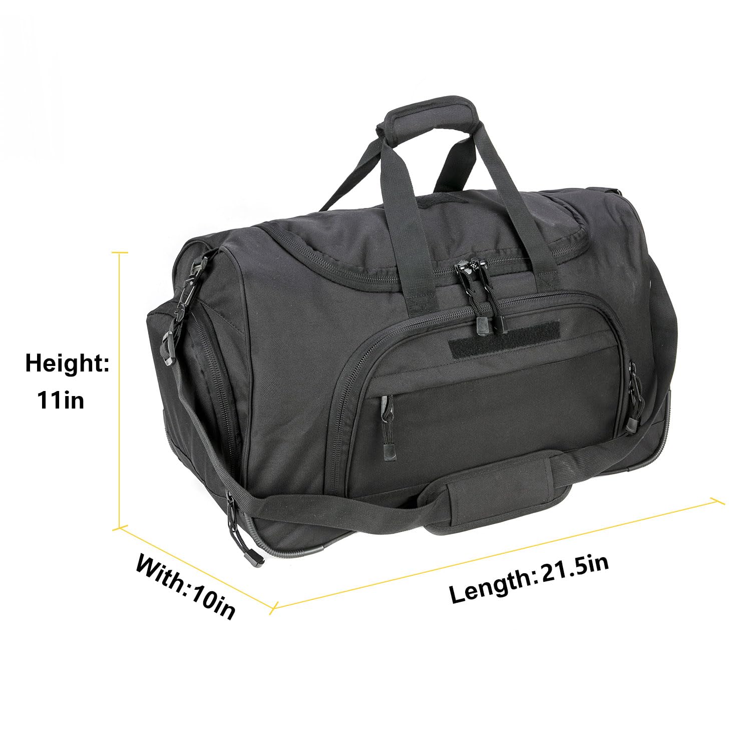 Miramrax Bolsa de gimnasio para hombres y mujeres, con compartimento para zapatos, deporte, fin de semana, viajes, durante la noche, para viajes tácticos, militares, bolsas de entrenamiento, 2.0 negro