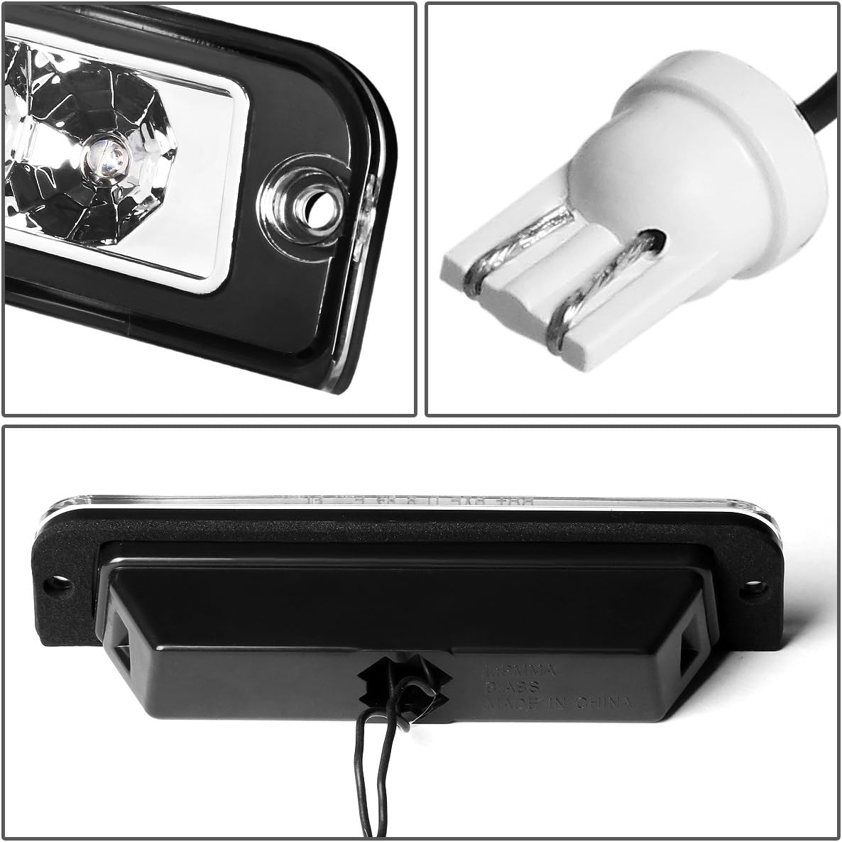 DNA MOTORING 3BL-JW97-LED-CH Chrome Housing LED Third Tail Brake Light [Compatible with 97-06 Jeep Wrangler]