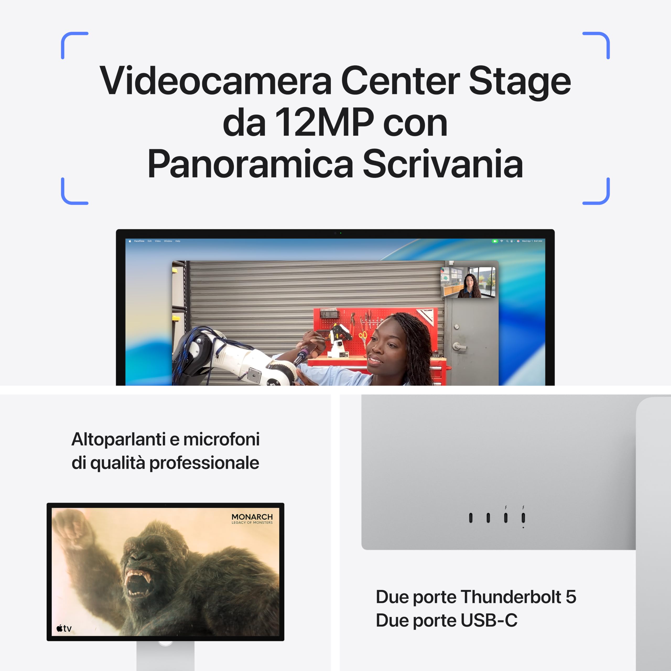 Apple Studio Display - Vetro standard - Sostegno a inclinazione regolabile ​​​​​​​(2026)