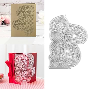 Lace Blossom Dies for Card Making DIY Scrapbooking Edge Metal Cutting Dies for Paper Crafting Handmade Crafts Embossing Stencil Die Cuts Punch Template Molds Knife Dies Arts Supplies Album Decor