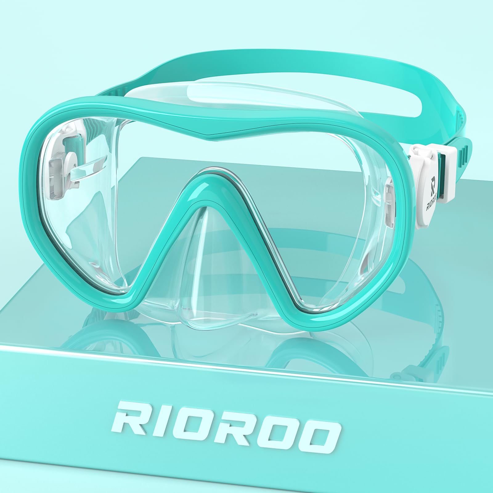 RIOROO Taucherbrille Kinder, 180° HD Panorama, Anti-Nebel & Leck-Proof Schwimmbrille, geeignet für Kinder im Alter von 4-16 Jahren