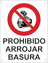 Pubblimania Prohibited rubbish | Signal in aluminium material dibond 3 mm (cm 20 x 30)