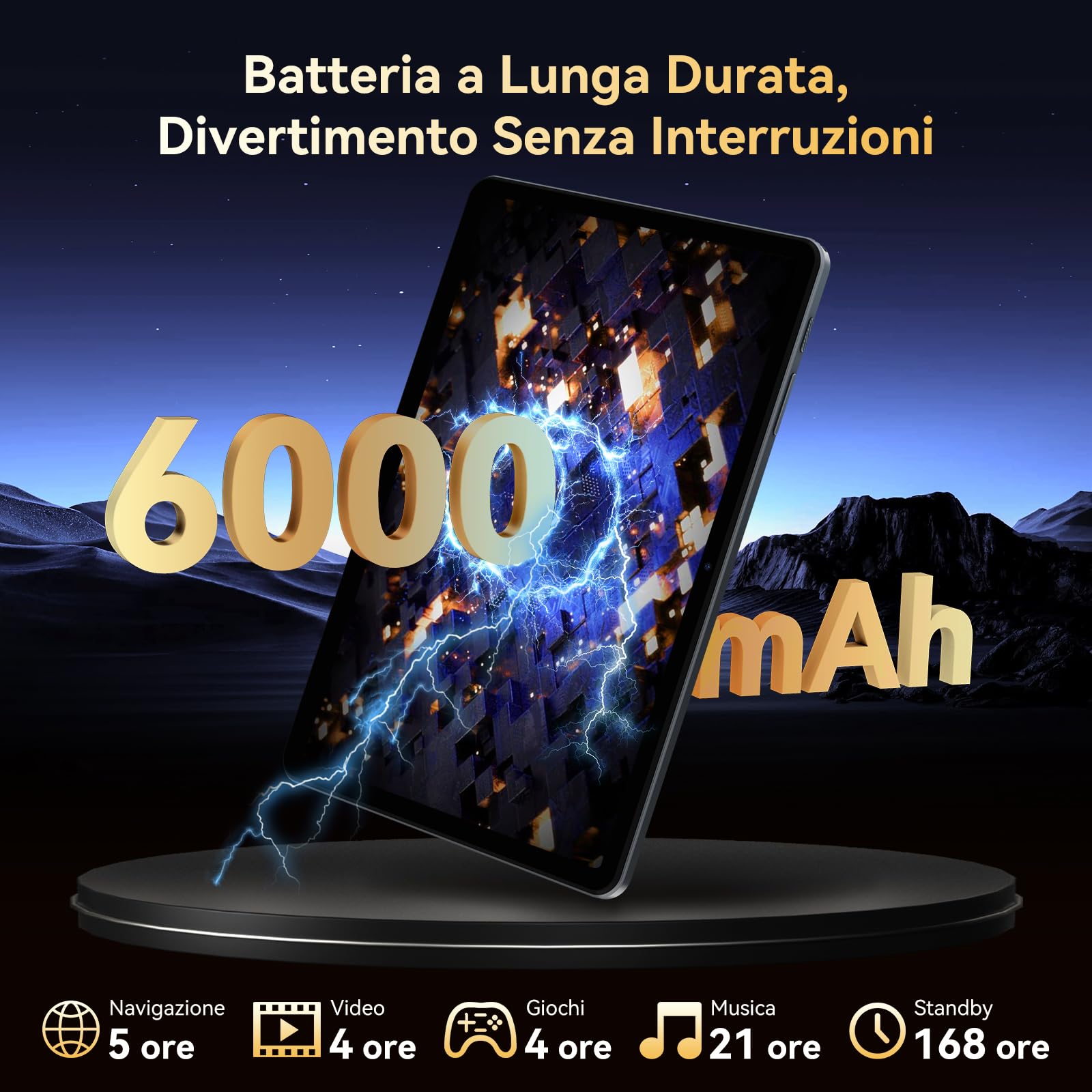 TABWEE Tablet con Tastiera e Penna, 18 GB RAM+ 128GB ROM (2 TB TF) | Tablet in Offerta 10 Pollici, Android 15, 6000 mAh, 5MP+2MP, Gemini AI, 5G WIFI, GPS, 3.5mm Jack Port (4 Anni Garanzia)