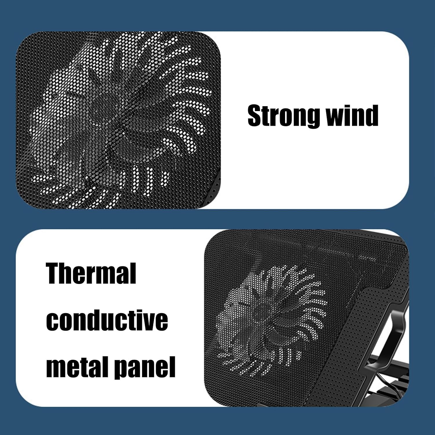 Laptop Cooling Pad Gaming Laptop Coolers Laptop Cooling Stand Adjustable 2 Port USB for 11inch-18inch Laptops Notebook