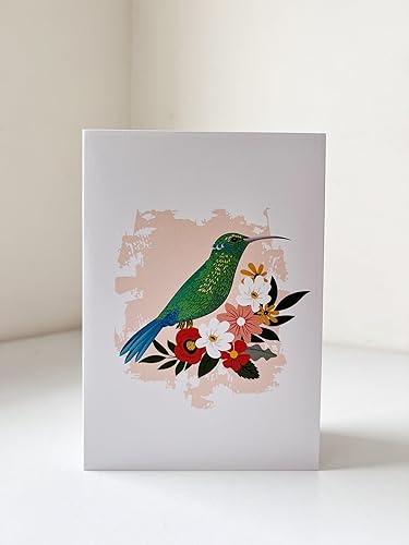 Miniatura 2 de ETA Tarjeta emergente 3D de colibrí y flor  Naturaleza, Día de la Madre, aniversario, agradecimiento, todas las ocasiones