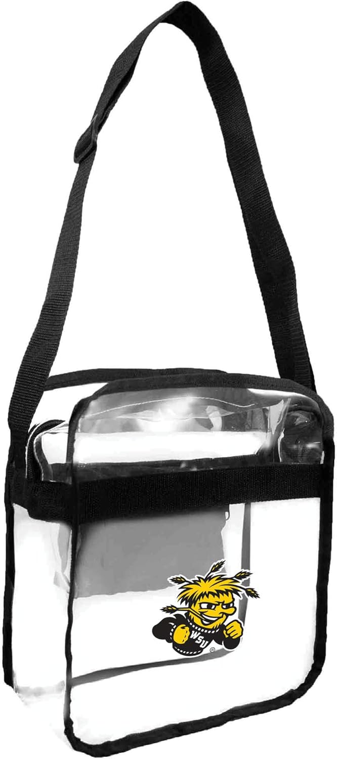 Littlearth NCAA Clear Carryall Crossbody Bag- Officially Licensed Teams