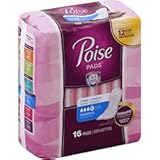 Poise Pads&comma; Moderate Absorbency - Long&comma; Pk&sol;16