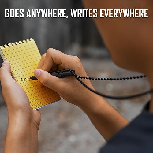 Vista 58 de KeyUnity KP01BK Bolt Action EDC Pen con clip, bolígrafo de bolsillo de titanio para transporte diario (negro)