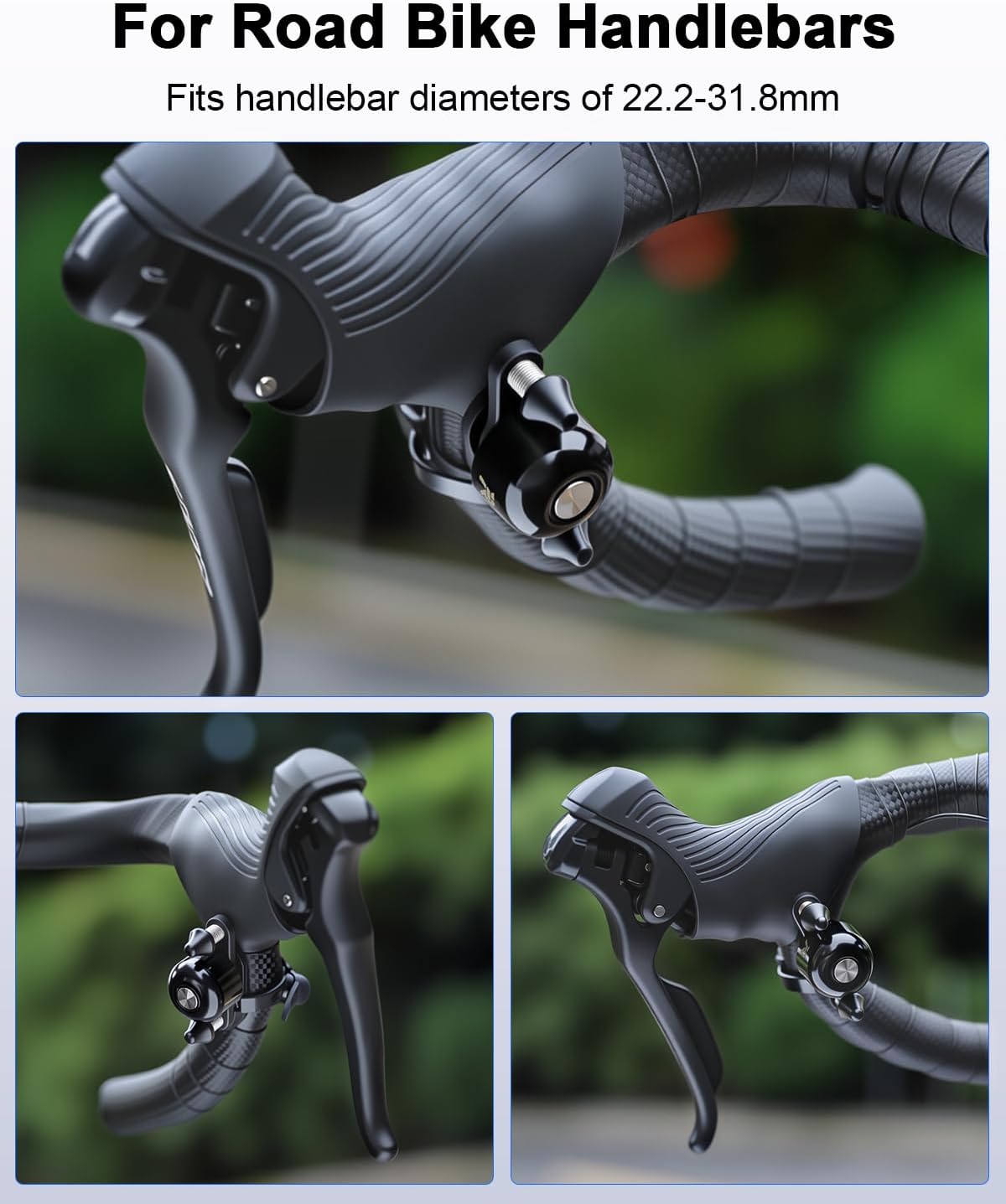 Bike Bells for Adults Max 100dB, Portable Copper Case Bicycle Bell Fits 22.2-31.8mm Road Bike Handlebars, Loud Crisp Clear Sound Bike Horn for Adults, Waterproof & Durable