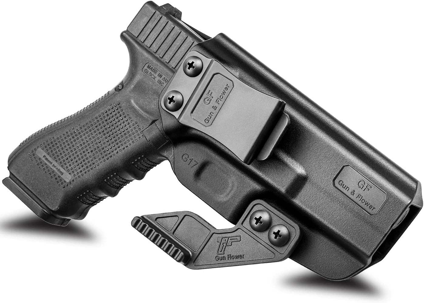 IWB Holster Compatible with Glock 17 19 19X 44 45 Gen 1-6 & Glock 22 23 31 32 Gen 1-4, Inside Waistband Concealed Carry Holster, Adj. Cant, Adj. Retention, Available in Kydex/Polymer/Claw