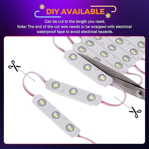 Miniatura 9 de BEAMNOVA Kit de luces comerciales azules de 100 pies, control remoto o de aplicación Bluetooth, transformador de fuente de alimentación de CA de 120