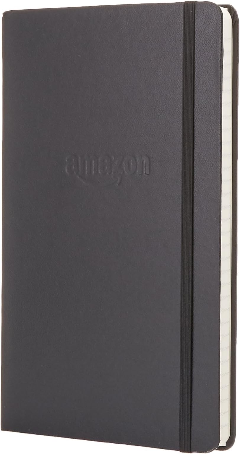 Amazon Gear Classic Notebook - Ruled, Ruled, Black, Hard Cover (5 x 8.25)