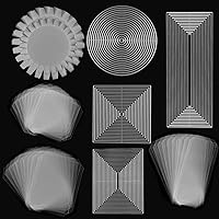 Vista 17 de Paquete de 10 fundas planas para coctelera para hacer tarjetas, 3 x 8 pulgadas, cubiertas planas delgadas para coctelera de plástico transparente