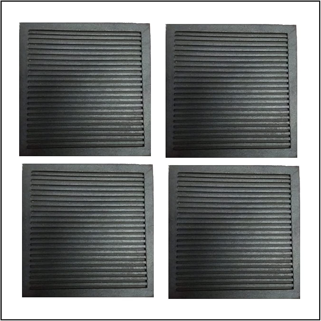 Furniture Rubber Anti-Vibration Pads to Reduce Noise and Protect Floors, Furniture and Washing Machine Pads Pack of 4 Pieces (Aicon Brand) (12 inch x 12 inch x 12mm)