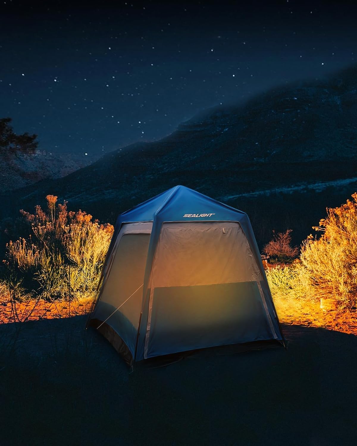 SEALIGHT 4-6 Person SUV Tent, Waterproof Car Tent for Family Trips - Instant Setup Double Layer Waterproof Camping Tents with Storage Bag