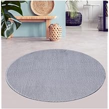 Dekoratif A k Gri Pelu  Yumu ak Yuvarlak Oval Hal , 150 x 150