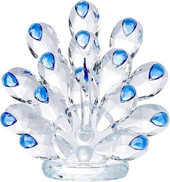 Handmade Crystal Peacock,Art Animal Collectible Figurines, for Home Decorations Peacock