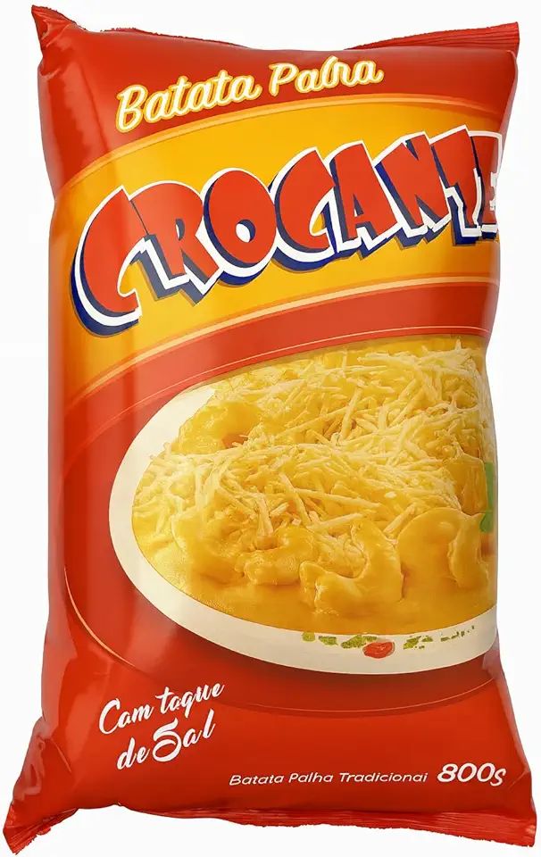 Batata Palha Tradicional Crocante com Toque de Sal 800g Batata Frita para Strogonoff Saladas Lanches