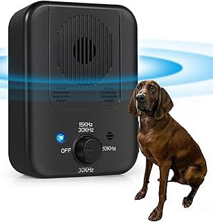 Dog Bark Control Device Ultrasonic, Anti Barking Device for Dogs, 33 Foot Rechargeable Dog Training, Not Bark Collar, Bark+, Collier Anti Aboiement, Indoor Outdoor for Chien, Barking Devices for Dogs