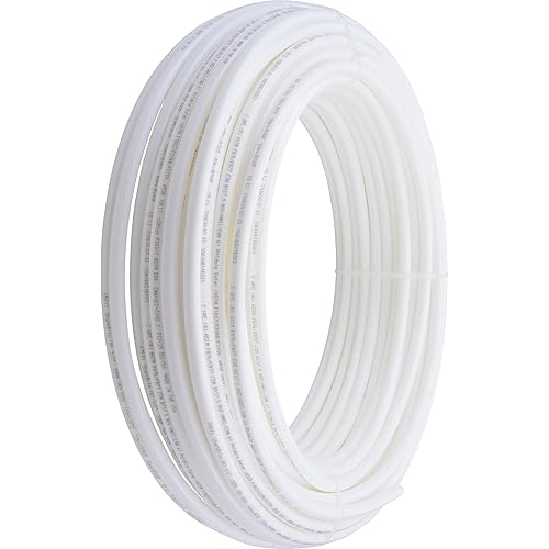 SharkBite 1/2 Inch x 300 Feet White PEX-B, PEX Pipe Flexible Water Tubing for Plumbing, U860W300