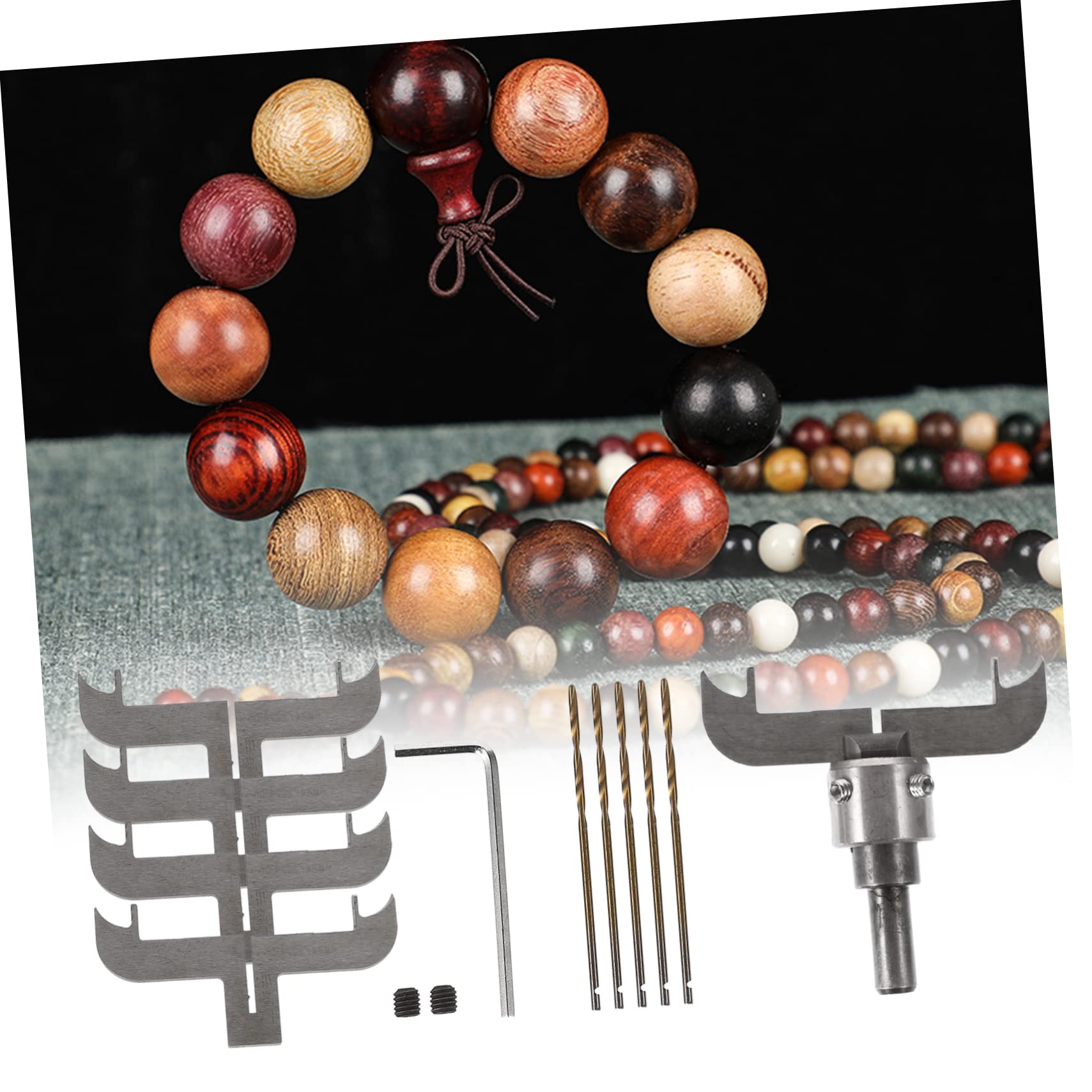 Ipetboom Set di Utensili per Fresatura e Foratura di Anelli e Braccialetti in Legno in Acciaio Alto, Kit per Realizzare Gioielli in Legno e Incidere Anelli Circolari
