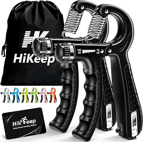 Miniatura 9 de Entrenador de fuerza de agarre, versión extendida para todas las manos, fortalecedor de agarre ajustable, juego de 2