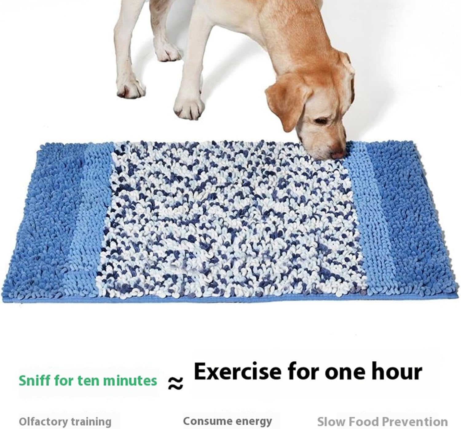 Dog Enrichment Mat - Interactive Puppy Feeding Snuffle Rug, Soft Washable Training Pad | Pet Supplies, Calming Nose Work Blanket, Portable Stress Relief Toy for Cats, Rabbits, or Small Animals