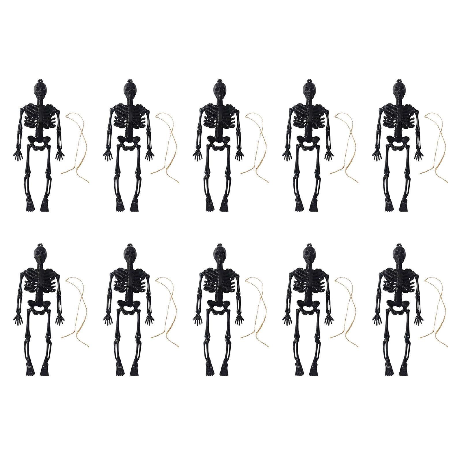 Xinsheinelry 10PCS Halloween Skeletons Figurine Decoration Props with Realistic Detail Set for Indoor Outdoor Use Halloween Skeletons