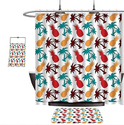 Qinyan Home Shower Curtain Set Groovy Decorations Life Is Goofy Petals Of Retro Colors Stylized Art Past Dated Style Revival Art Home Kitchen Bathroom Accessories Shower Curtain And Floor Mat Set Multiple Sizes Brigs Com