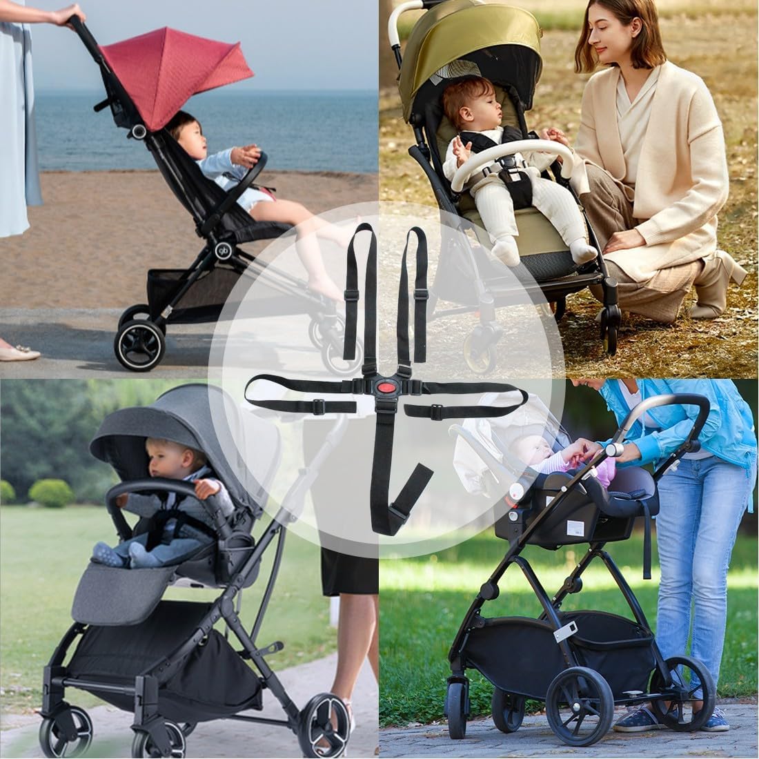 dorisdoll Cintura Sicurezza Babini per Seggiolone 5 Punti Universale