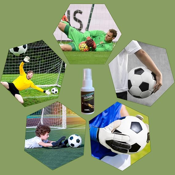 3 bottles goalkeeper gloves, Grip Spray goalkeeper gloves, football gloves, non-slip grip spray, football gloves, care system, goalkeeper training accessory, for children and adults, 30 ml