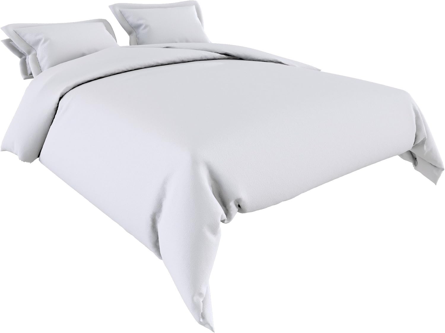 Pointehaven Flannel Oversized Duvet Set, Full/Queen, White