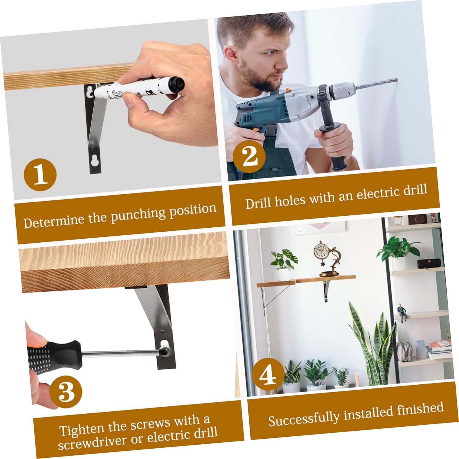 Triangle Wooden Corner -Saving Storage Rack for Kitchen Bathroom Bedroom Living Room Versatile Floating Organizer for Plants Books and Decor