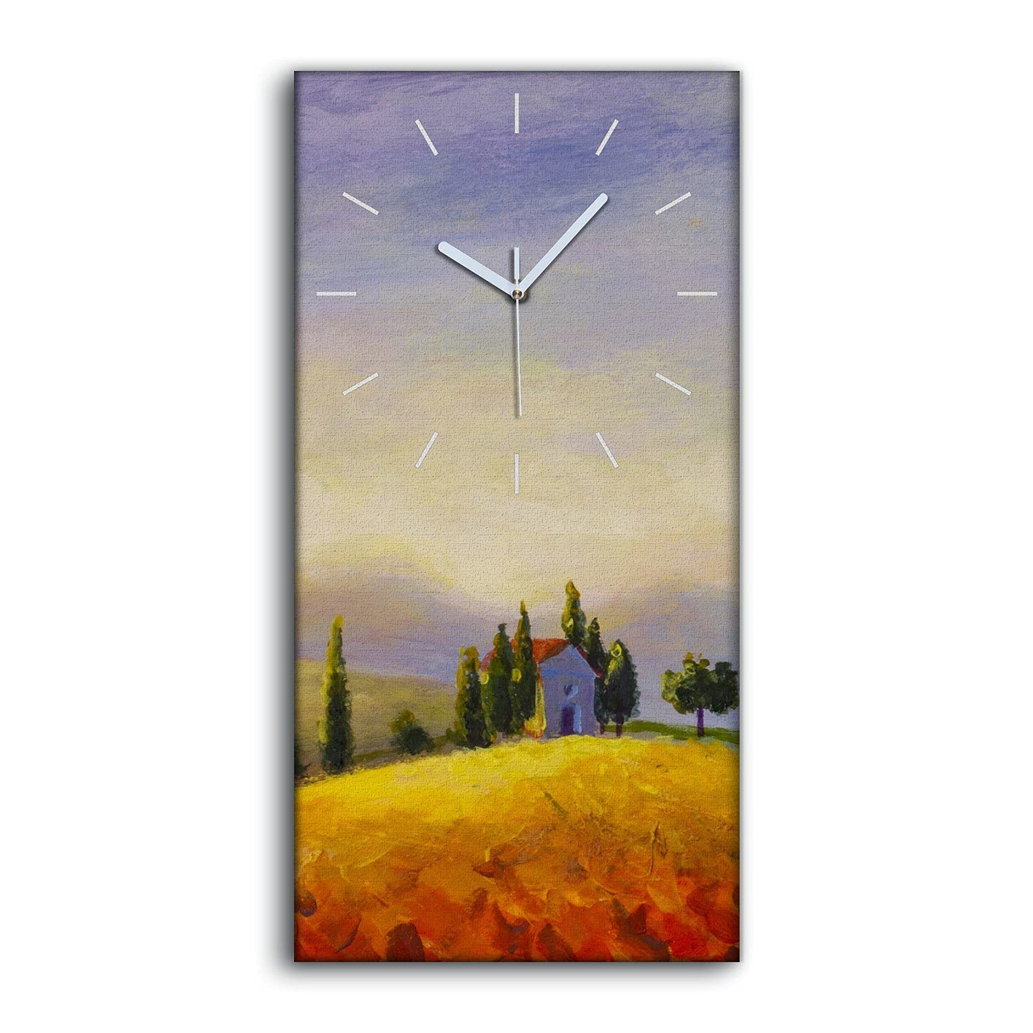 Horloge en Toile Art Moderne Impression Huile Tableau Mural Salon