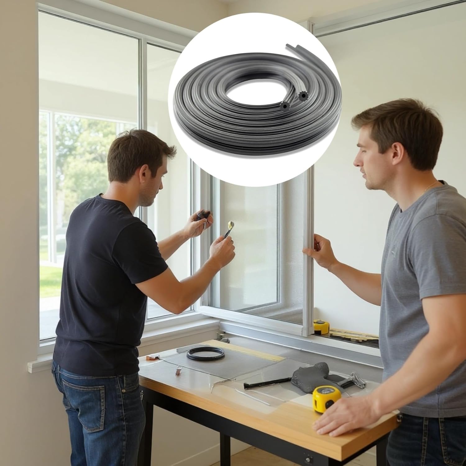 Window Screen Spline Replacement, 0.12 in, 250 Ft, Flexible