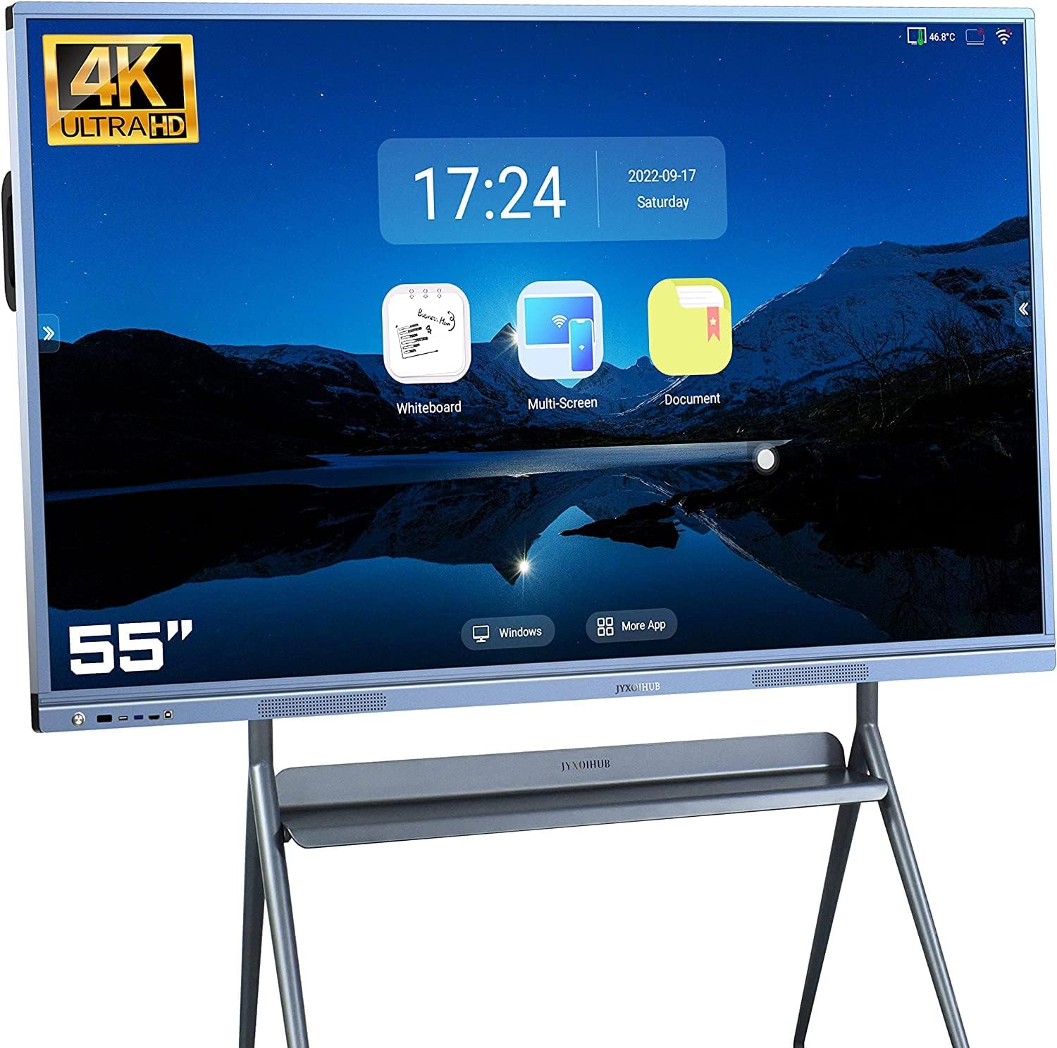 Smart Board for Classroom and Conference, JYXOIHUB 55 Inch Electronic Whiteboard Build in Android and Windows OS with UHD Touch Screen Interactive Whiteboard, Smart Digital Whiteboard with Wall Mount